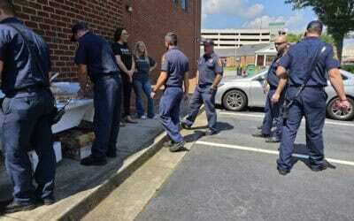 Marietta Georgia Teammates Honored First Responders with a Cookout
